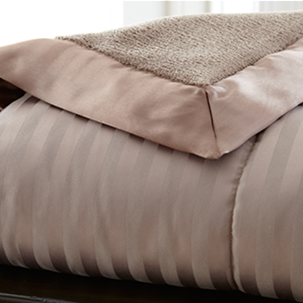 damask stripe blanket brown